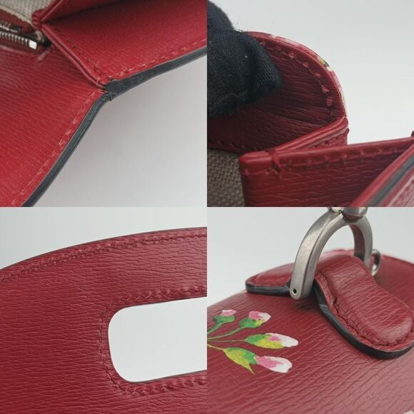 Gucci Bamboo Red And Multicolor Leather 409398 B019491568 - Picture 9 of 10